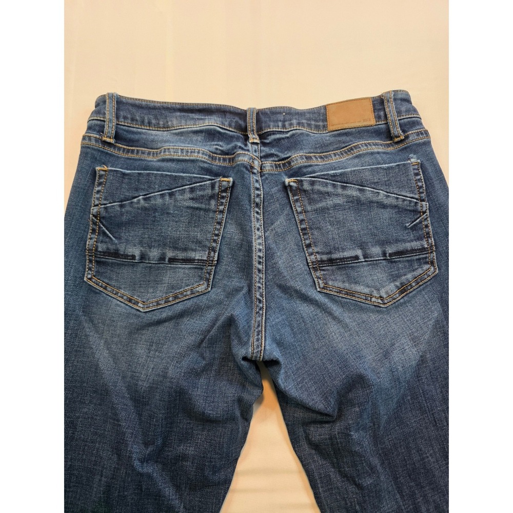 BKE Stella Low Rise Ankle Skinny Jeans Medium Wash Distressed Hem 31 - Picture 4 of 14